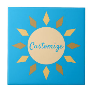 Geometric Sun Circle Thunder_Cove Ceramic Tile