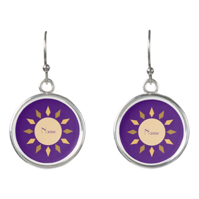 Geometric Sun Circle Thunder_Cove Earrings (Front)