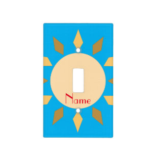 Geometric Sun  Circle Thunder_Cove     Light Switch Cover