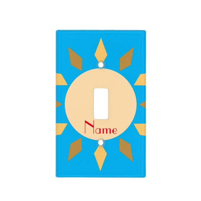 Geometric Sun  Circle Thunder_Cove     Light Switch Cover (Front)