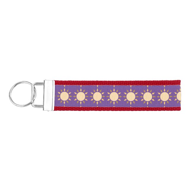Geometric Sun  Circle Thunder_Cove Wrist Keychain (Keys on Left)