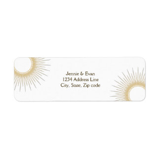 Geometric Sun Modern & Elegant Wedding Label