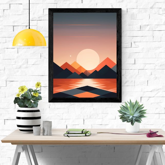 Geometric Sunset Landscape Poster (Creator Uploaded)