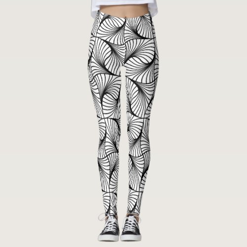 geometric swirl leggings