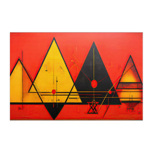 Geometric Symbols Abstract #03. Std Landscape Acrylic Print