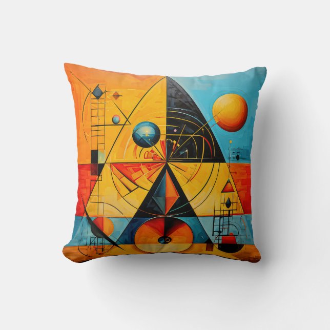 Geometric Symbols Abstract #07 Throw Pillow (Front)