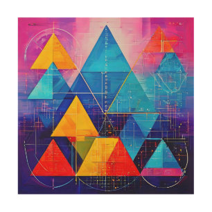 Geometric Symbols Abstract #10 Wood Wall Art