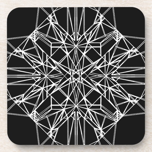 Geometric Symmetry Beverage Coaster (Front)