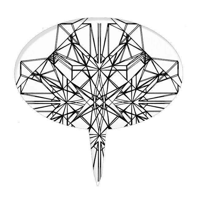 geometric symmetry cake topper (Front)