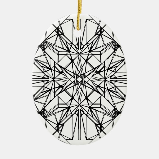 geometric symmetry ceramic ornament (Front)