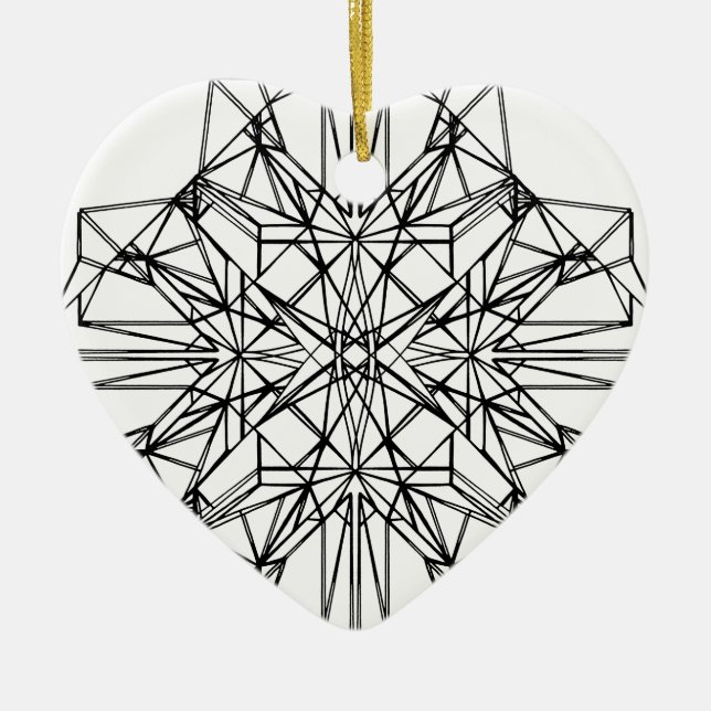 geometric symmetry ceramic ornament (Front)