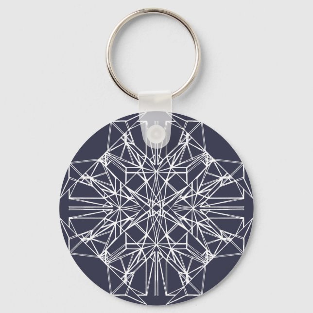 Geometric Symmetry Keychain (Front)