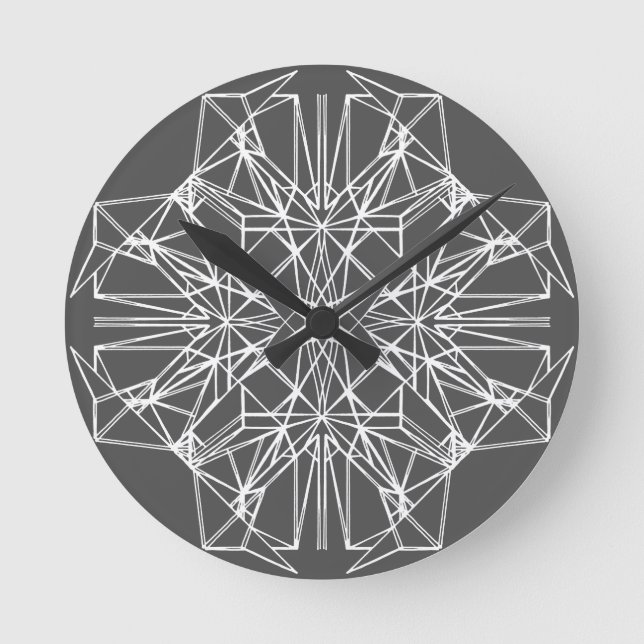 Geometric Symmetry Round Clock (Front)