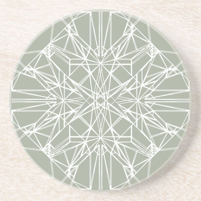 Geometric Symmetry Sandstone Coaster (Front)