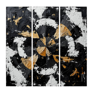 Geometric Symmetry Triptych Wall Art