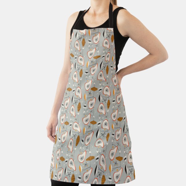Geometric Teal & Blue Pattern Apron (Insitu)