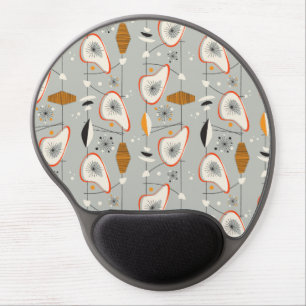 Geometric Teal & Blue Pattern Gel Mouse Pad