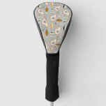 Geometric Teal &amp; Blue Pattern Golf Head Cover