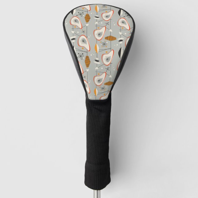 Geometric Teal & Blue Pattern Golf Head Cover (Front)