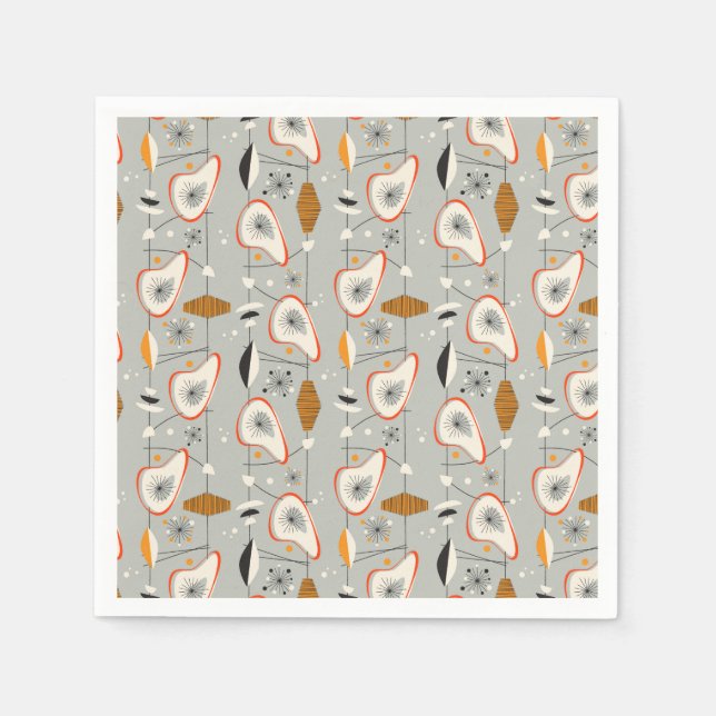 Geometric Teal & Blue Pattern Napkins (Front)