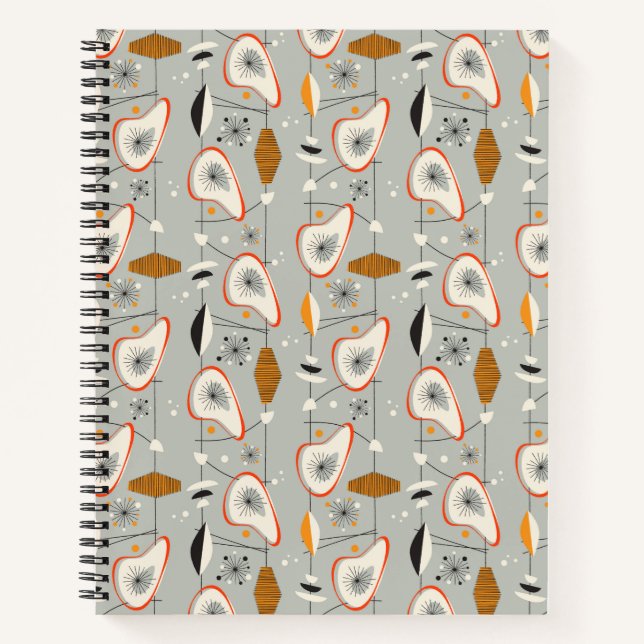 Geometric Teal & Blue Pattern Notebook (Front)