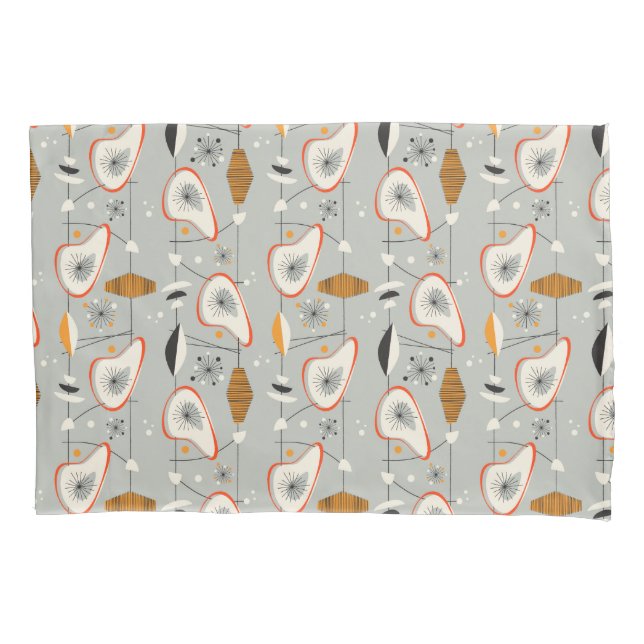 Geometric Teal & Blue Pattern Pillow Case (Front-Left)