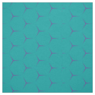 Geometric teal honeycomb fabric