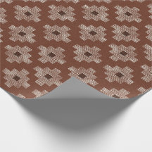 Geometric Terracotta Red Christmas Wrapping Paper