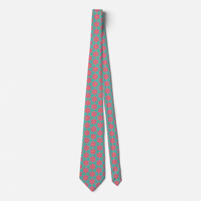 Geometric Terrazzo Pattern Neck Tie (Front)