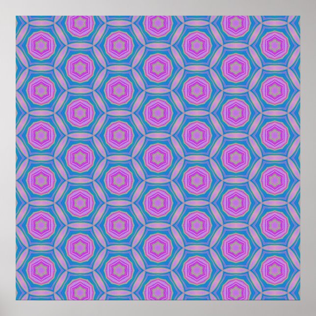 Geometric Terrazzo Pattern Poster (Front)