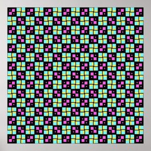 Geometric Terrazzo Pattern Poster