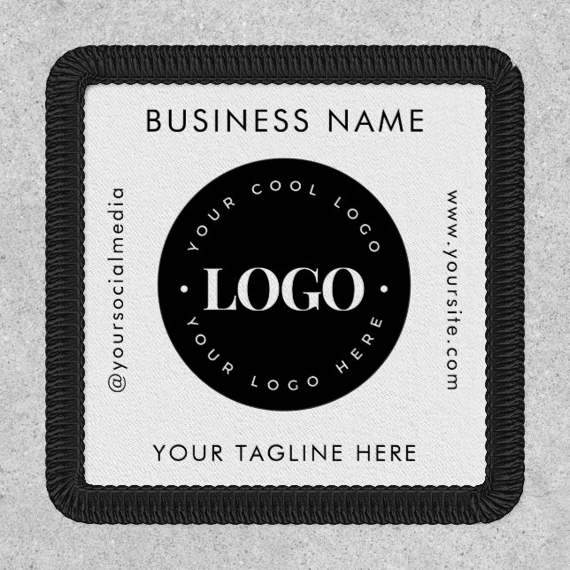 Geometric Text Custom Business Company Logo Modern Patch (Front)