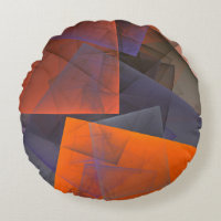 Geometric texture round pillow