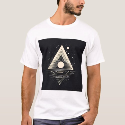 Geometric Threads Minimalistic T_Shirt Designs