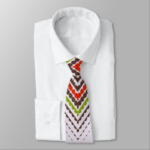 geometric tick with pattern neck tie