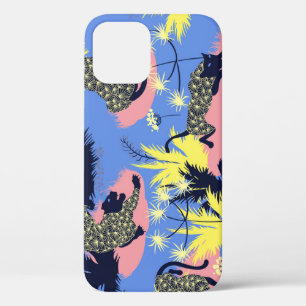 Geometric tiger, leopard: children's pattern. iPhone 12 case