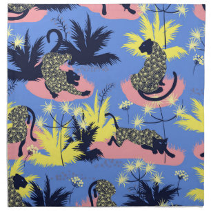 Geometric tiger, leopard: children's pattern. cloth napkin