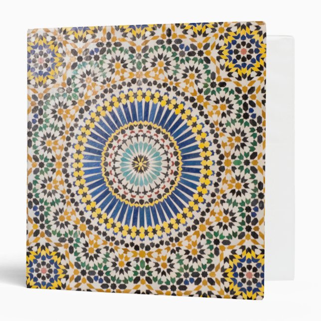 Geometric tile pattern, Morocco Binder (Front/Inside)