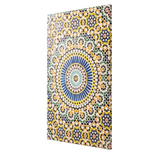 Geometric tile pattern Morocco Canvas Print