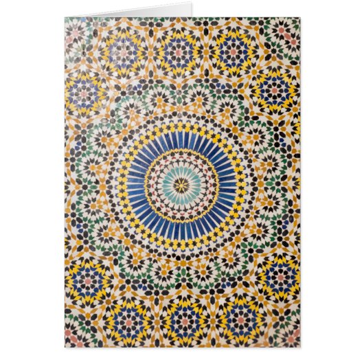Geometric tile pattern, Morocco Cards (Front)
