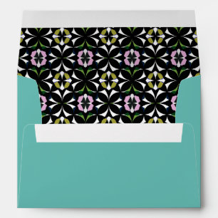 Geometric Tile Teal Envelope
