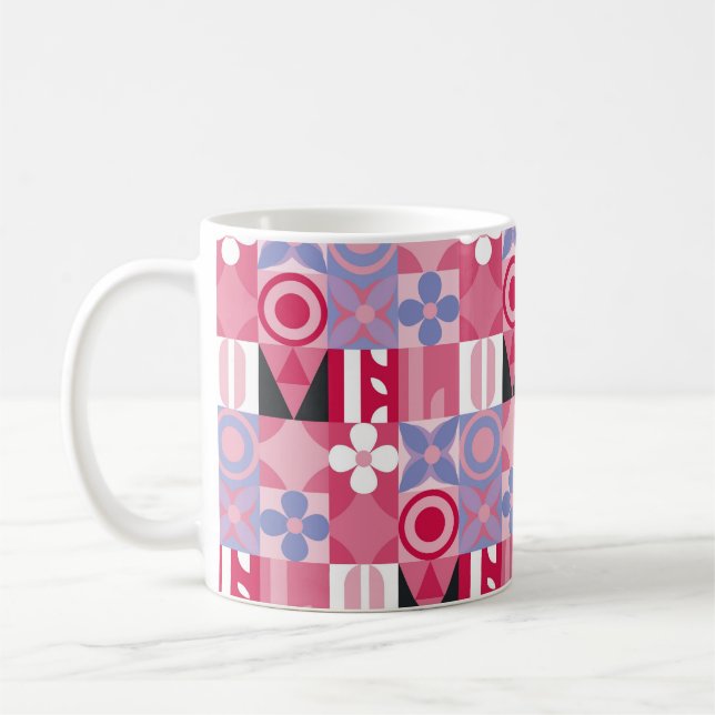 geometric tiles coffee mug (Left)