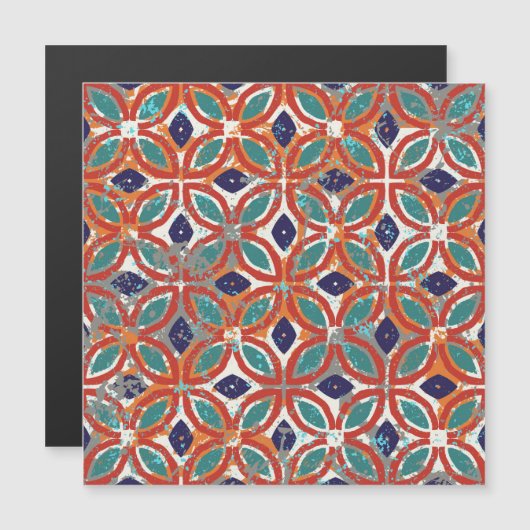 Geometric tiles: ethnic vintage background. (Front/Back)