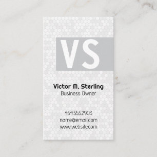 Geometric Tiles Monogram Business Card