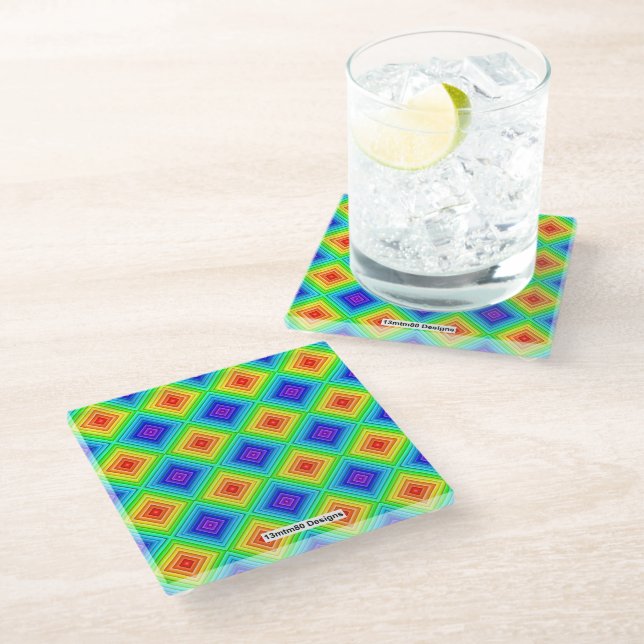 Geometric Topography - Glass Coaster (Angled)