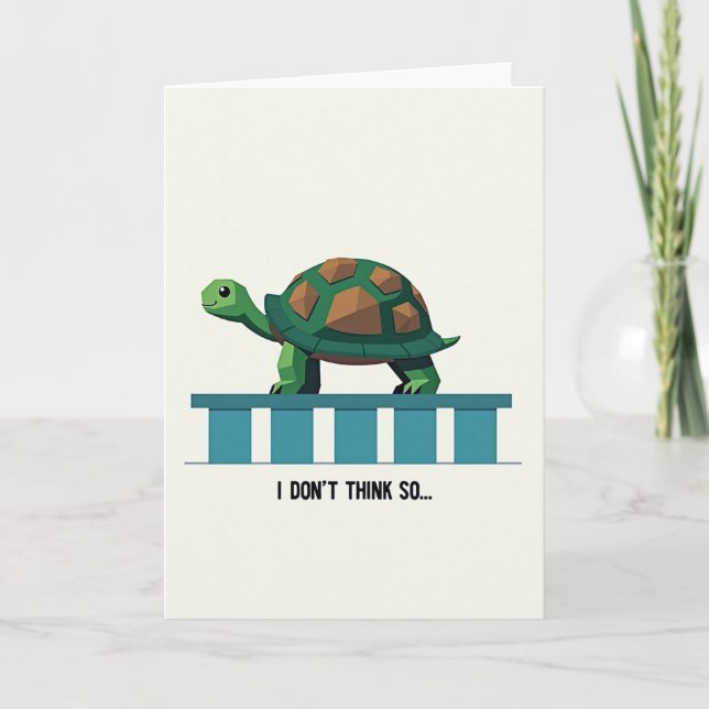 Geometric Tortoise Fathers Day Card (Front)
