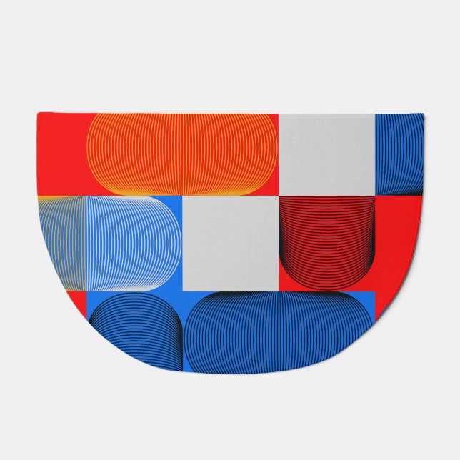 Geometric transition: abstract vintage pattern. doormat (Front)