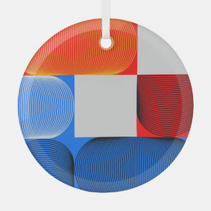 Geometric transition: abstract vintage pattern. glass ornament