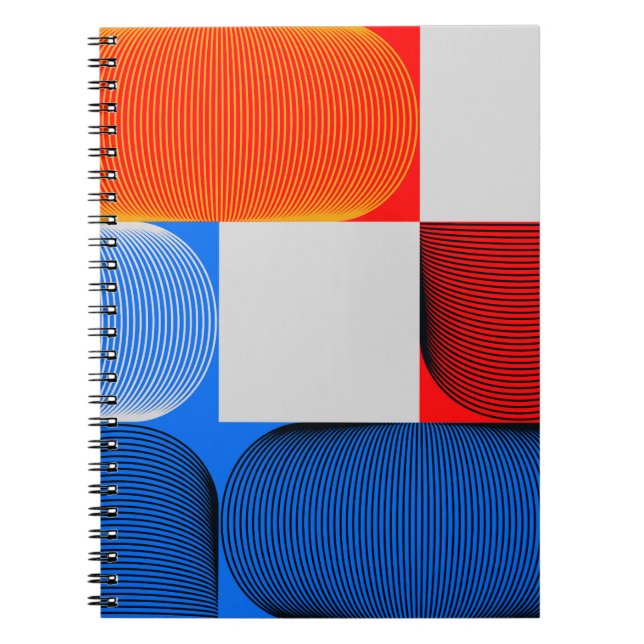 Geometric transition: abstract vintage pattern. notebook (Front)