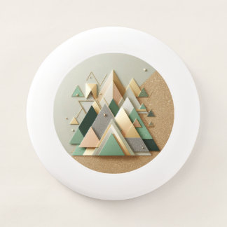 Geometric Triangle Glitter Abstract Polygonal Wham-O Frisbee